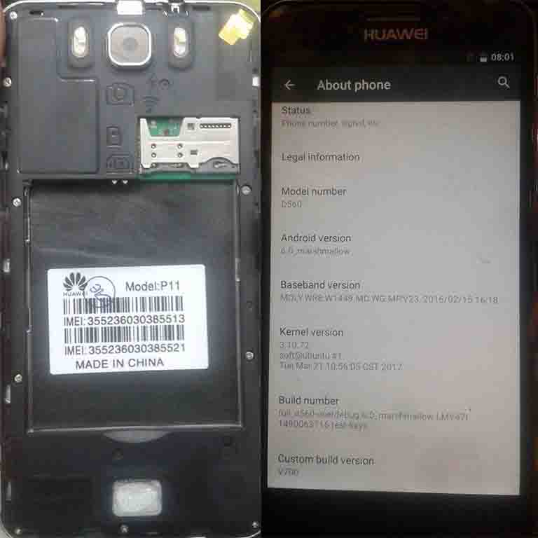 Huawei Clone P11 Flash File
